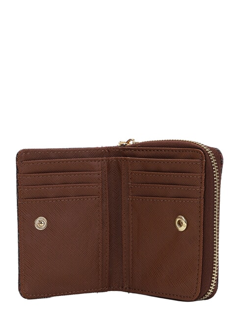 LUX Kompaktes Portemonnaie Mahagoni - Brieftaschen Damen