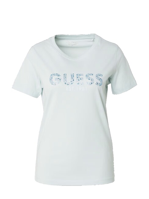 STUDS SCRIPT Kurzarm-T-Shirt nebliges Blaugr&uuml;n - T-Shirts und Tops f&uuml;r Damen