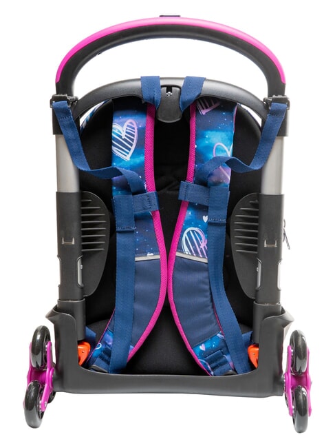 GLOOMY HEART Trolley-Rucksack, abnehmbar blautief - Rucks&auml;cke mit Trolleyfunktion