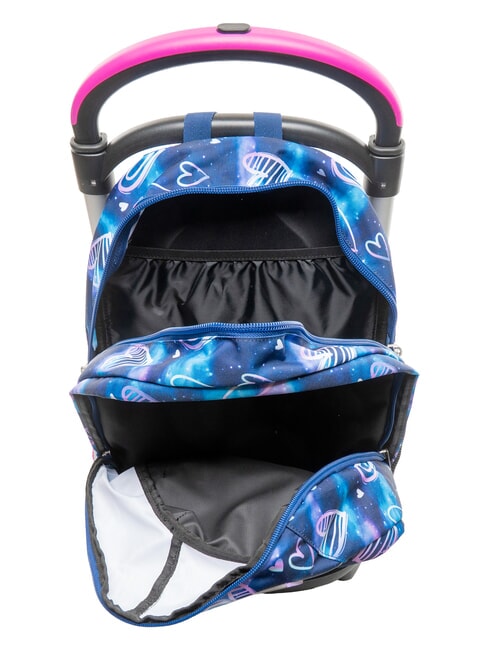 GLOOMY HEART Trolley-Rucksack, abnehmbar blautief - Rucks&auml;cke mit Trolleyfunktion