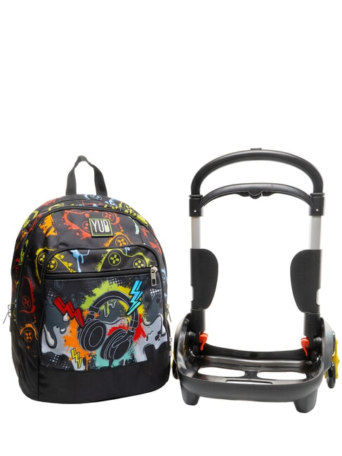 FLASHY SIGN Rucksack mit Trolley Schwarz - Rucks&auml;cke mit Trolleyfunktion