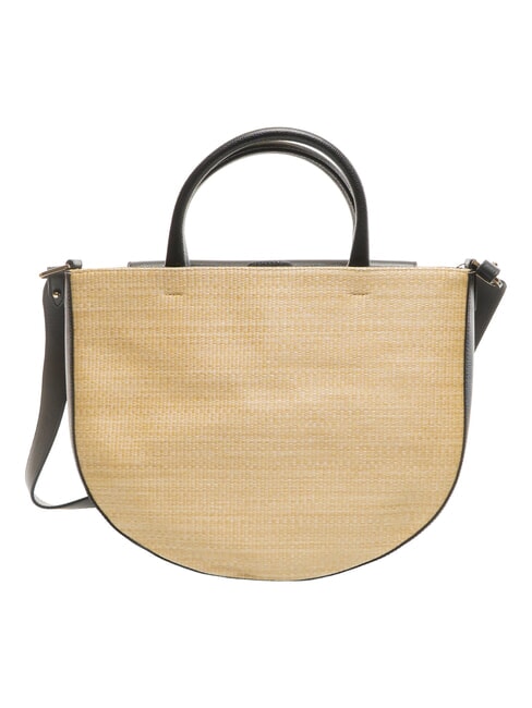MISS MIMI Handtasche mit Schulterriemen W&uuml;ste + Schwarz - Damentaschen