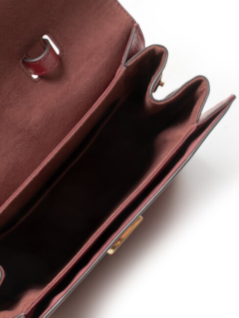 EMMA Handtasche, mit Schultergurt, aus Leder KIRSCHE d - Damentaschen