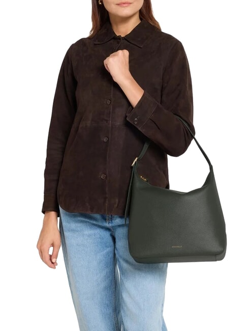 CHERRY Schultertasche, Leder Schwarz - Damentaschen