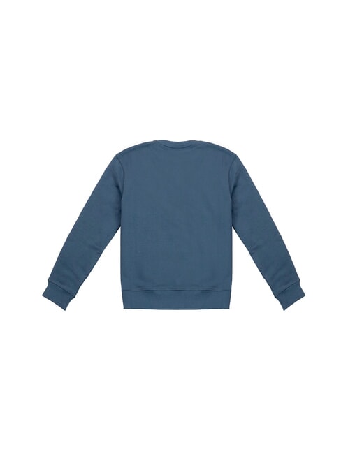ROUND LOGO Sweatshirt mit Rundhalsausschnitt aus Baumwolle dunkler Denim - Sweatshirts Herren