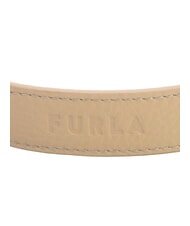 FURLA CAMPIONARIO - GIOVE Schulterriemen mit Logo, aus Leder Greige+Schwarz - Taschenzubeh&ouml;r - 3