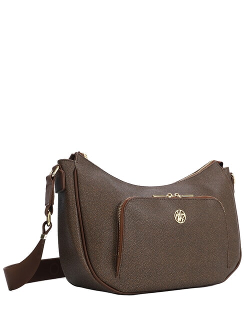 LUX Hobo-Schultertasche mit Fach Schokolade - Damentaschen
