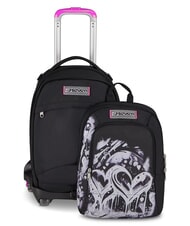 SEVEN PLUMPY LINE GIRL Doppelseitiger Trolley-Rucksack Schwarz - Rucks&auml;cke mit Trolleyfunktion - 2