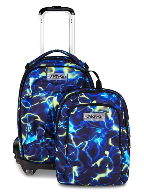 ELECTRICVIBE BOY Dreifach-Rollen-Trolley-Rucksack blautief - Rucks&auml;cke mit Trolleyfunktion