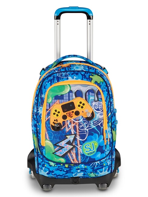 JOYFUL PINS BOY  BLAUER DRUCK - Rucks&auml;cke mit Trolleyfunktion