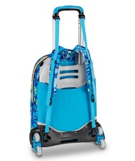 SJGANG JOYFUL PINS BOY  BLAUER DRUCK - Rucks&auml;cke mit Trolleyfunktion - 5