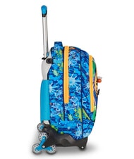 SJGANG JOYFUL PINS BOY  BLAUER DRUCK - Rucks&auml;cke mit Trolleyfunktion - 6