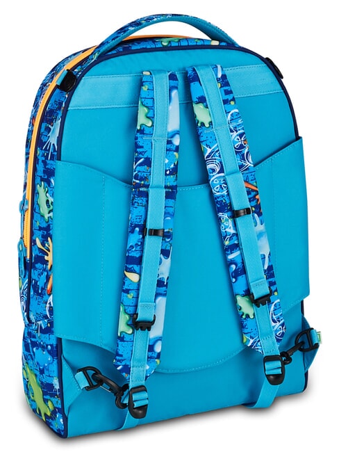 JOYFUL PINS BOY  BLAUER DRUCK - Rucks&auml;cke mit Trolleyfunktion