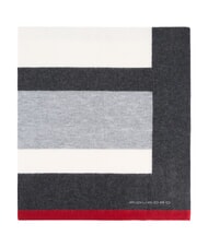 PIQUADRO SCIARPA Gestreifter Strickschal GRAU - Schals - 3