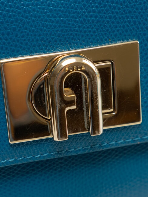 1927 Mini-Handtasche mit Schultergurt aus Leder blaugr&uuml;n - Damentaschen