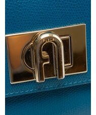 FURLA 1927 Mini-Handtasche mit Schultergurt aus Leder blaugr&uuml;n - Damentaschen - 4