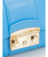 FURLA METROPOLIS Mini-Umh&auml;ngetasche aus Leder himmelblau - Damentaschen - 3