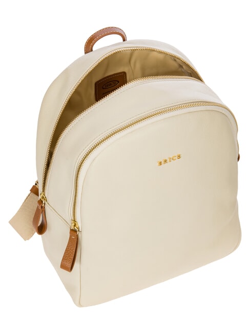 CREMONA Lederrucksack, zwei F&auml;cher CREME - Damentaschen