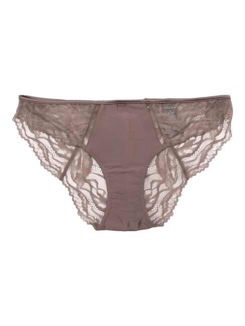 CK Slip aus floraler Spitze Pflaumentr&uuml;ffel - Damenslip