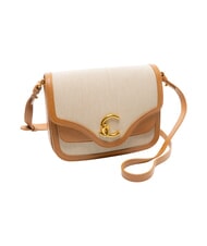 COCCINELLE C-ME CANVAS Mini-Schultertasche aus Leder Riff / Pfirsich - Damentaschen - 2