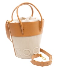 COCCINELLE MYRTHA CANVAS Beuteltasche mit Schultergurt Riff / Pfirsich - Damentaschen - 2