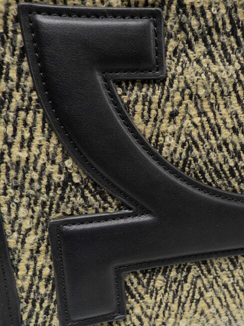 ICONIC WOOL Tragetasche mit Schultergurt schwarz/gelb - Damentaschen