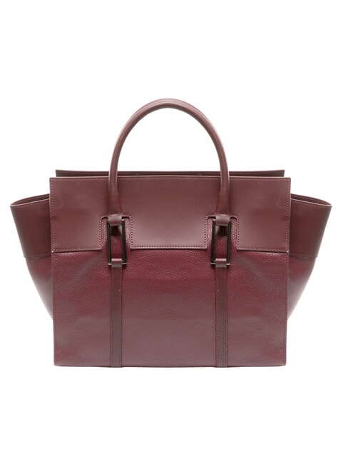 HELLEN Handtasche, Leder Burgund - Damentaschen