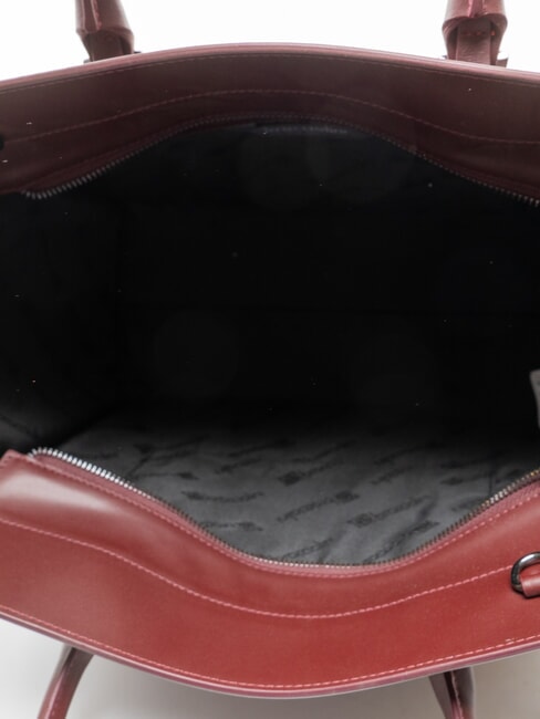 HELLEN Handtasche, Leder Burgund - Damentaschen