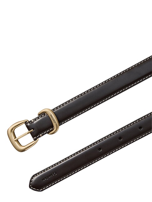 2PIECE LOGO Lederg&uuml;rtel Schwarz / Antiknickel - G&uuml;rtel