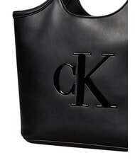 CALVIN KLEIN BOLD CK Einkaufstasche, Umh&auml;ngetasche auf Schwarz - Damentaschen - 5