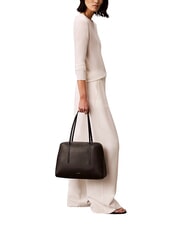 CALVIN KLEIN FOIL LOGO XL Schultertasche schwarz/ger&ouml;stete Kokosnuss - Damentaschen - 2