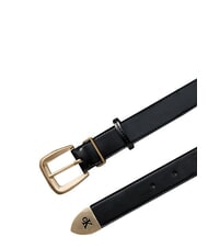 CALVIN KLEIN HW END TIP Lederg&uuml;rtel Schwarz / Antik-Hellgold - G&uuml;rtel - 3