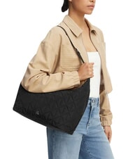 CALVIN KLEIN QUILTED NYLON Umh&auml;ngetasche auf Schwarz - Damentaschen - 2