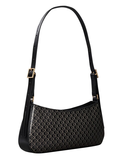 EMBLEM AOP Schultertasche, verstellbar Black AOP - Damentaschen