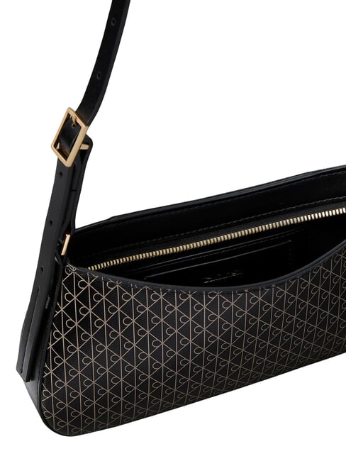 EMBLEM AOP Schultertasche, verstellbar Black AOP - Damentaschen