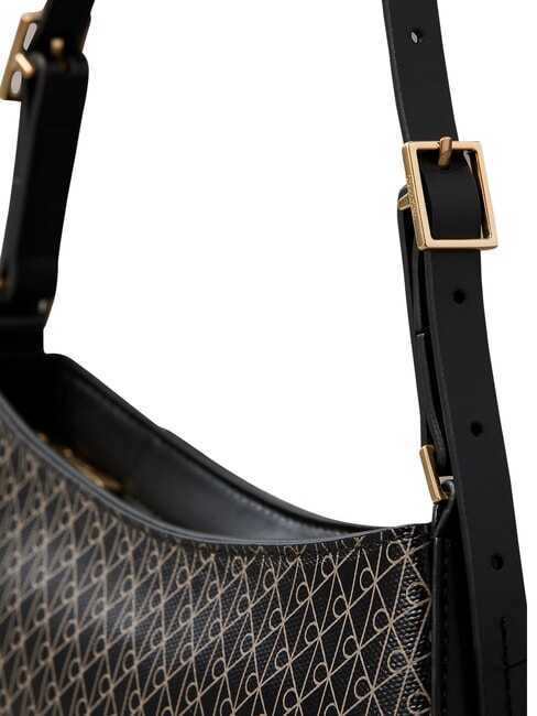 EMBLEM AOP Schultertasche, verstellbar Black AOP - Damentaschen