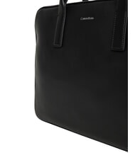 CALVIN KLEIN RAISED Laptoptasche mit Schultergurt auf Schwarz - Arbeitstaschen - 4