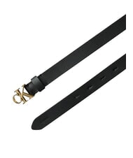 CALVIN KLEIN FACTED CK BUCKLE Lederg&uuml;rtel Schwarz / Antik-Hellgold - G&uuml;rtel - 2