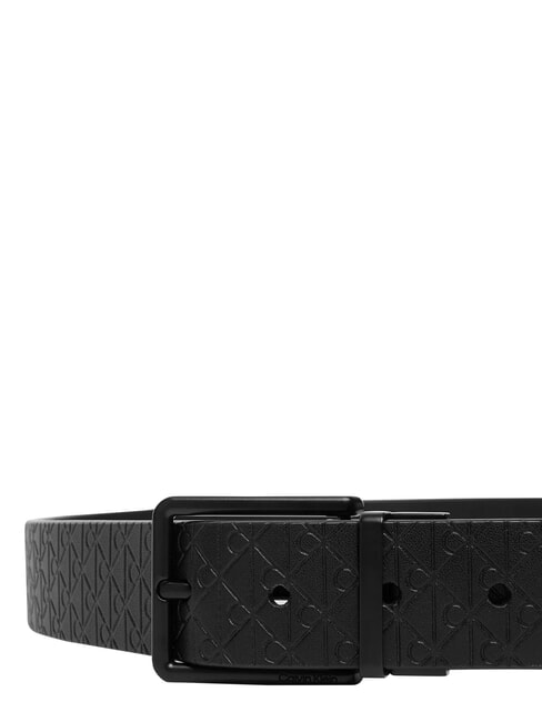 WARMTH BUCKLE Lederg&uuml;rtel schwarz/mattschwarz - G&uuml;rtel
