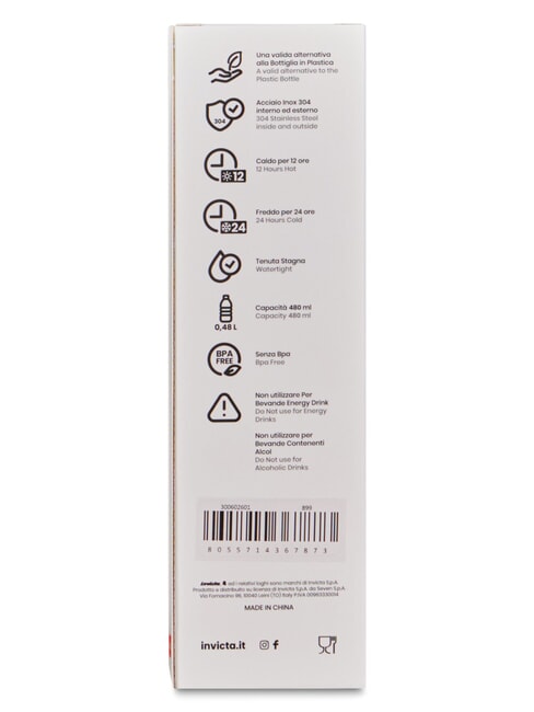 SLIM PLAIN Thermosflasche 0,48 l Schwarz - Thermosflaschen