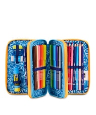 SJGANG JOYFUL PINS BOY Federm&auml;ppchen mit Schulset BLAUER DRUCK - Etuis und Zubeh&ouml;r - 2