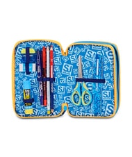 SJGANG JOYFUL PINS BOY Federm&auml;ppchen mit Schulset BLAUER DRUCK - Etuis und Zubeh&ouml;r - 5
