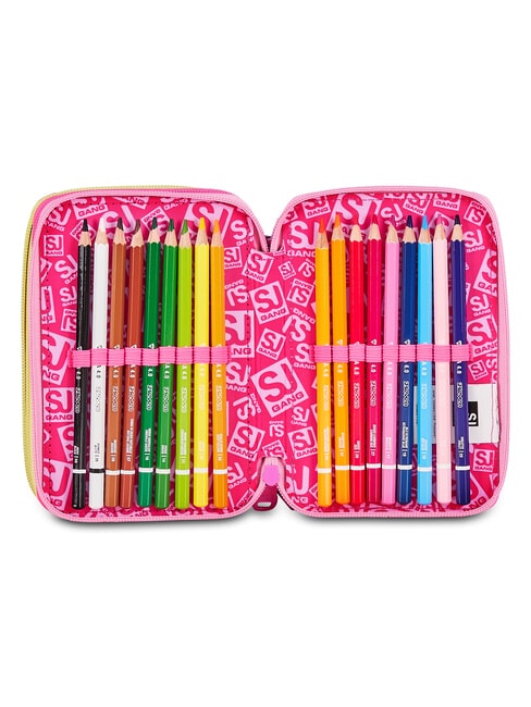 JOYFUL PINS GIRL Federm&auml;ppchen mit Schulset fuchsiafluo - Etuis und Zubeh&ouml;r