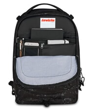 INVICTA PLUG FANTASY Abnehmbarer Trolley-Rucksack schwarzer Doodle - Rucks&auml;cke mit Trolleyfunktion - 7