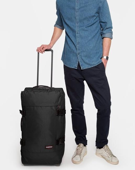 Trolley TRANVERZ M mit TSA, mittlere Größe SCHWARZ - Halbharte Trolleys