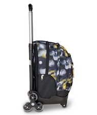 SEVEN GOLDEN PAINT Dreifach-Rollen-Trolley-Rucksack Stahlgrau - Rucks&auml;cke mit Trolleyfunktion - 3