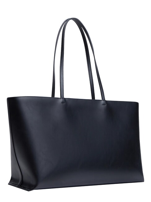 TJW MUST XL-Schultertasche mit gepr&auml;gtem Logo Schwarz - Damentaschen