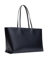 TOMMY HILFIGER TJW MUST XL-Schultertasche mit gepr&auml;gtem Logo Schwarz - Damentaschen - 3