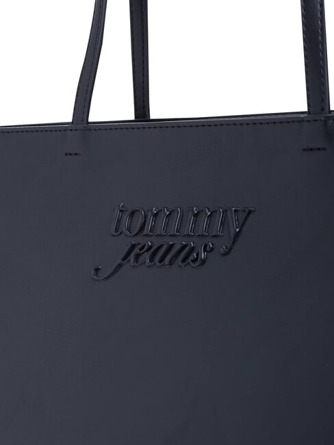 TJW MUST XL-Schultertasche mit gepr&auml;gtem Logo Schwarz - Damentaschen