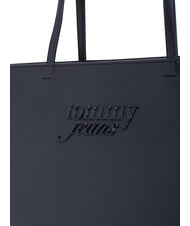TOMMY HILFIGER TJW MUST XL-Schultertasche mit gepr&auml;gtem Logo Schwarz - Damentaschen - 5